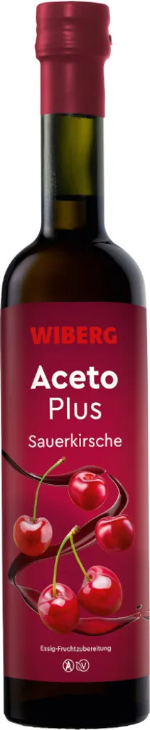 FRUTAROM Savory Solutions Austria GmbH Wiberg AcetoPlus Sour Cherry Vinegar Fruit Preparation Bottle 500ml