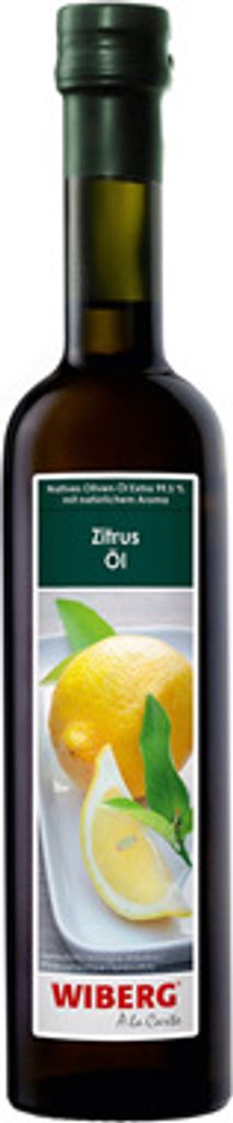 Wiberg Premium Citrus Oil, fruity olive flavor with a refreshing lemon note, made from 99.5% extra virgin olive oil, natural flavoring, 3 x 500 ml