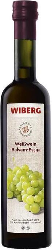 WIBERG White Wine Balsamic Vinegar Cuvée made from white wine vinegar with concentrated grape juice, 6% acidity 500ml