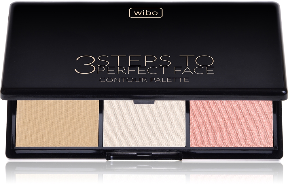 Wibo 3 Steps To Perfect Face Light Contouring Palette for the cheeks for the face