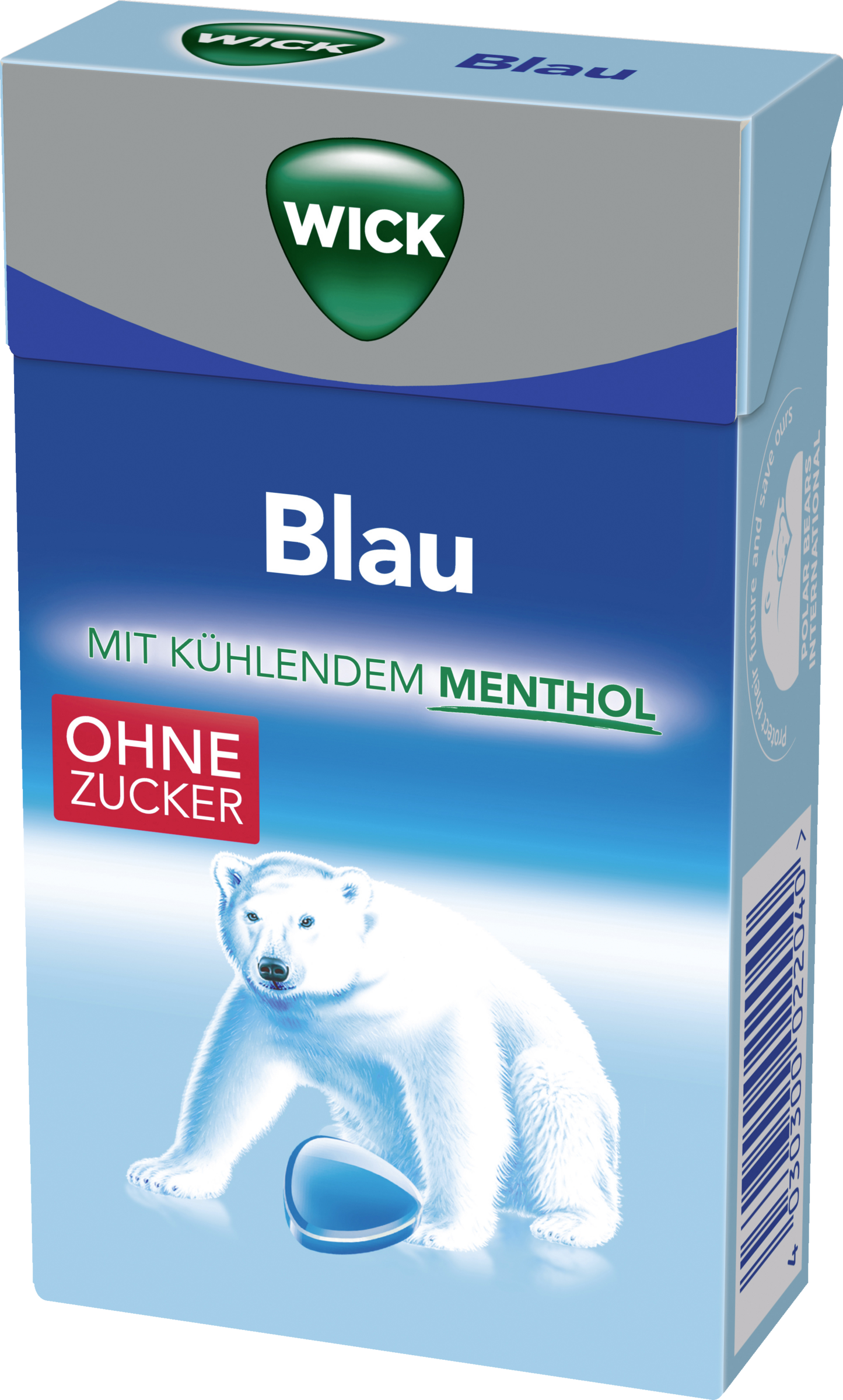 Wick Blue Menthol Cough Drops without sugar