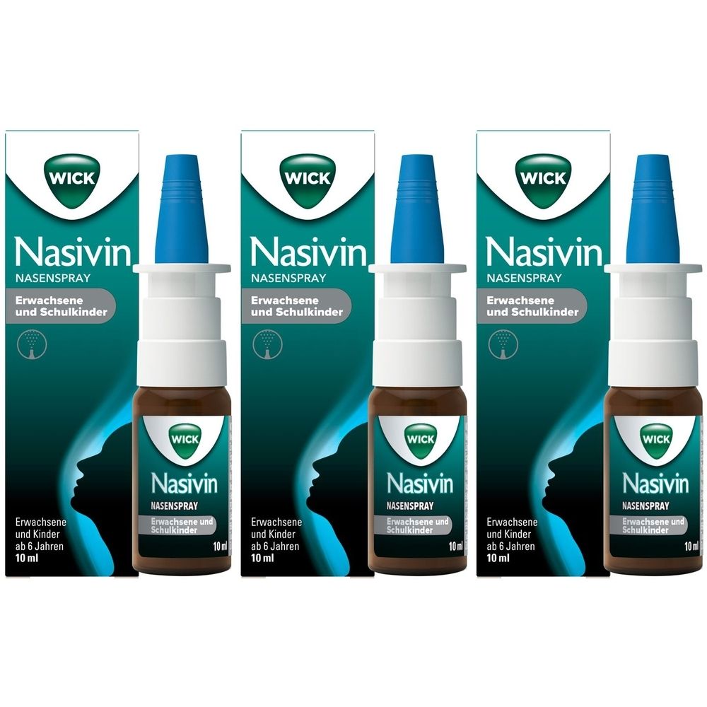 WICK Nasivin Nasal Spray for adults and schoolchildren 3x10 ml
