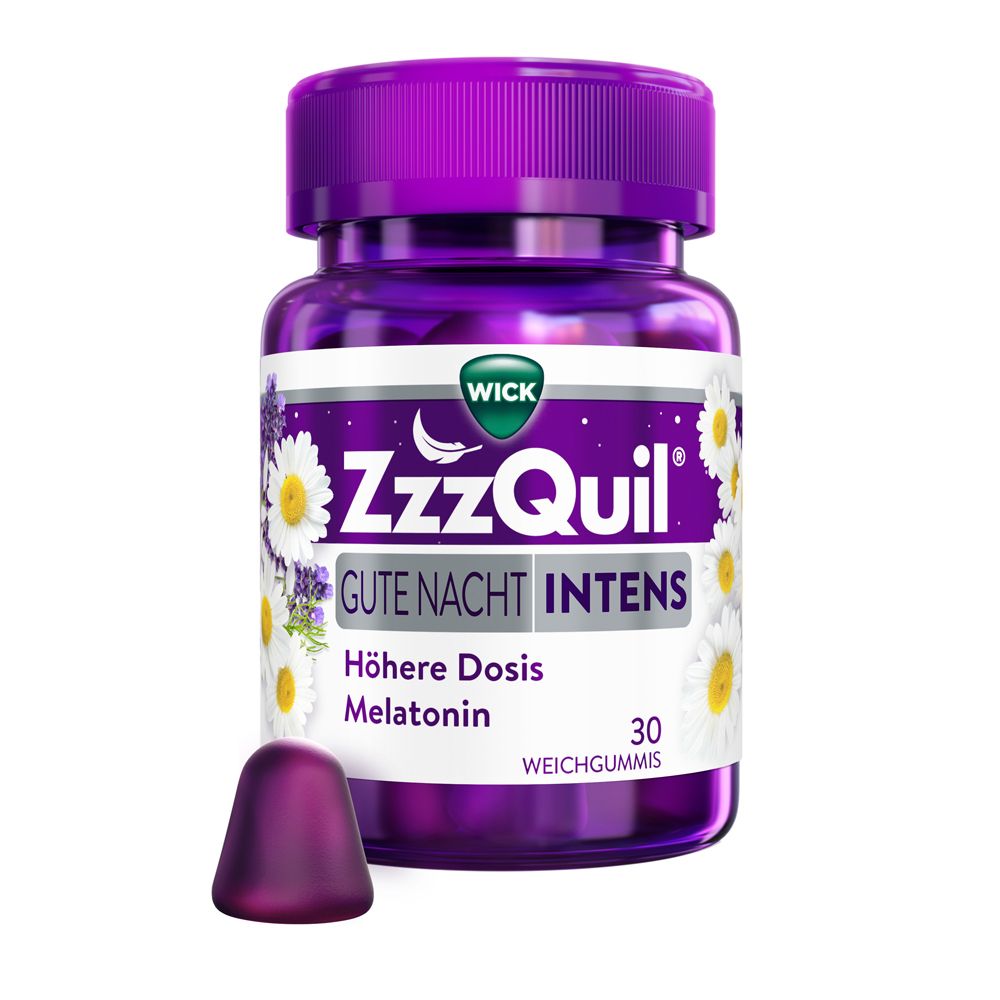 WICK ZzzQuil Goodnight INTENS, higher dose of melatonin*