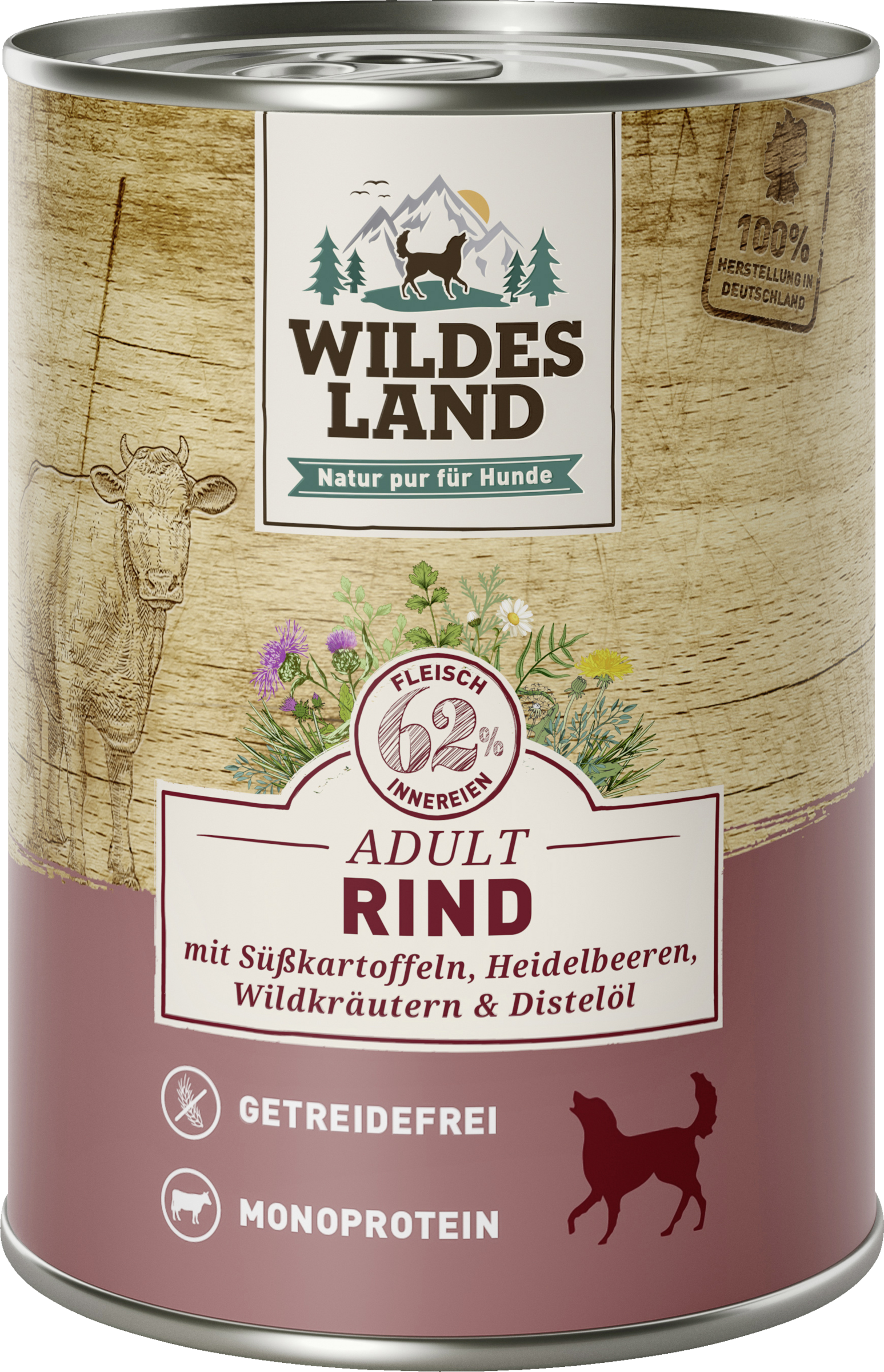 Wildes Land wet dog food beef with sweet potatoes