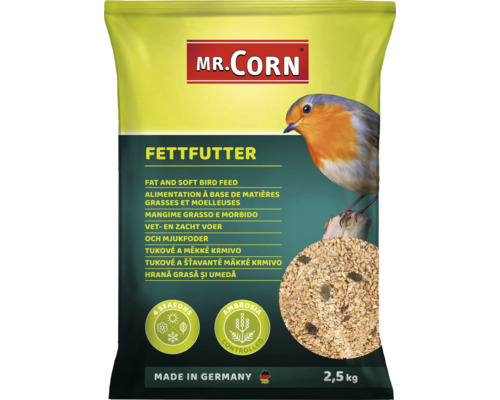 Wild bird food Mr. Corn fat and soft food 2.5kg all-season bird food Ambrosia controlled, Made in Germany