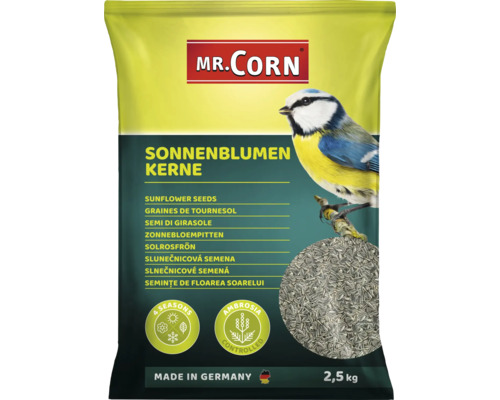 Wild bird food Mr. Corn sunflower seeds 2.5kg all-season bird food Ambrosia controlled, Made in Germany