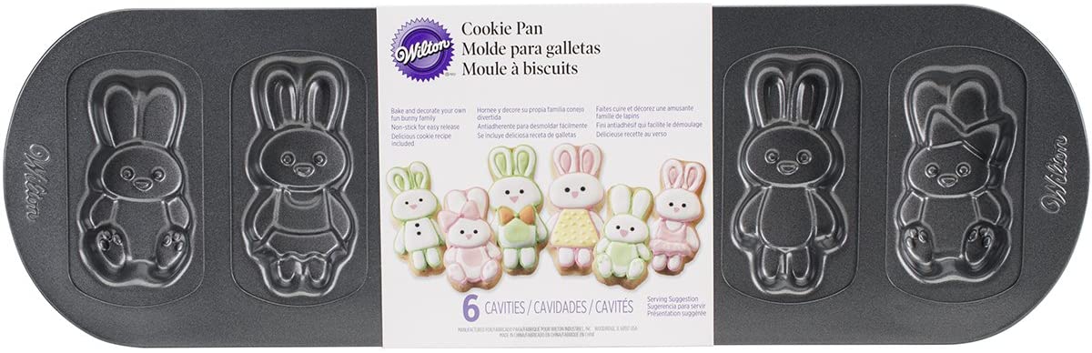 Wilton 0261729 Cake Pan 6 Cavities Family Rabbit Metal 12 x 25 x 4 cm