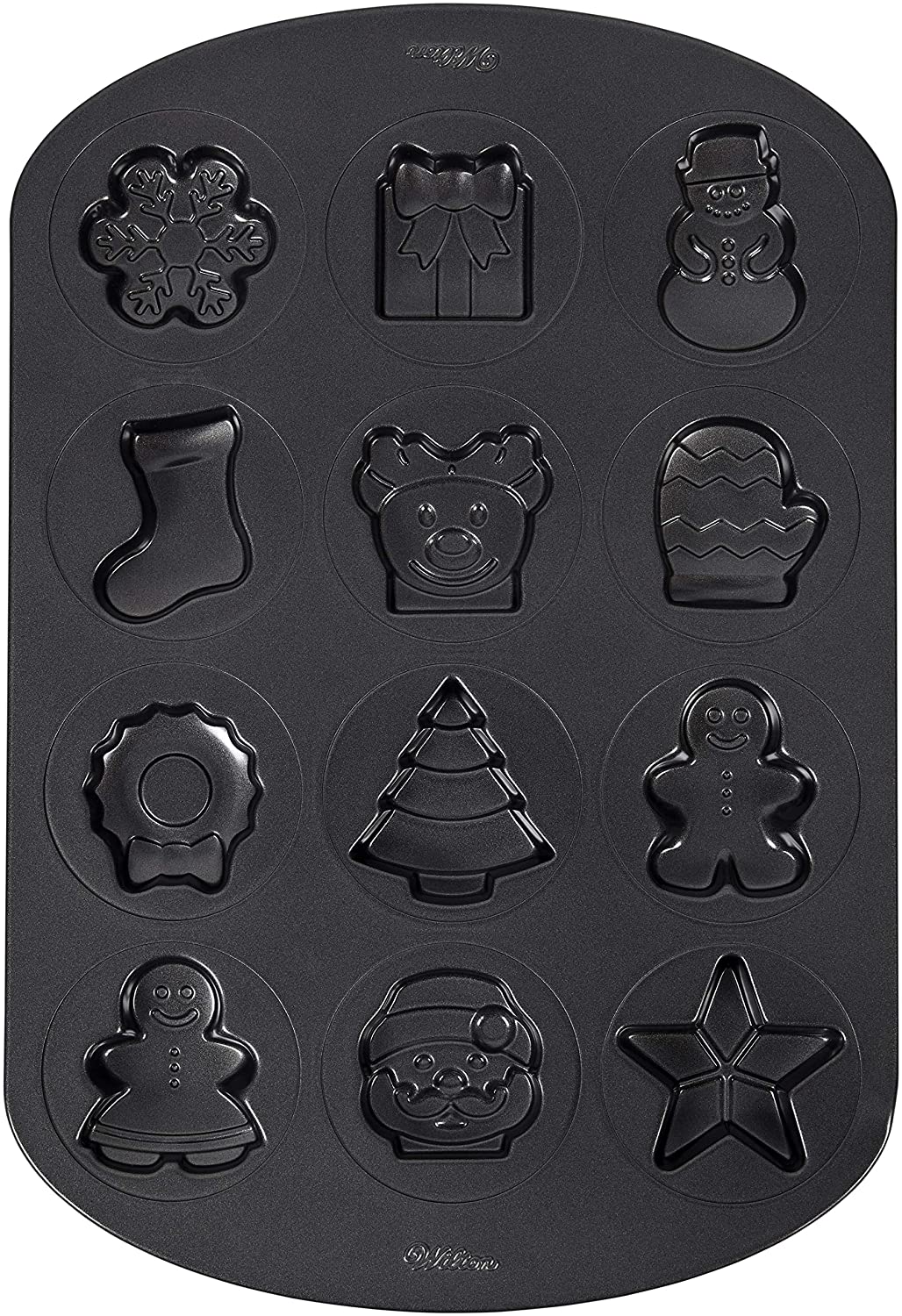 Wilton 12 Cavity Cookie Beautiful Christmas Pattern 4,5x7 42x29