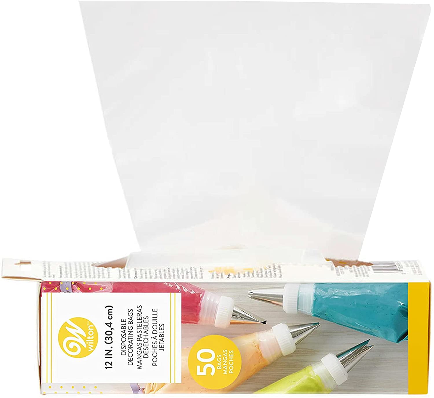 Wilton 12\" Disposable Decorating Bag 50pk Dispenser Box