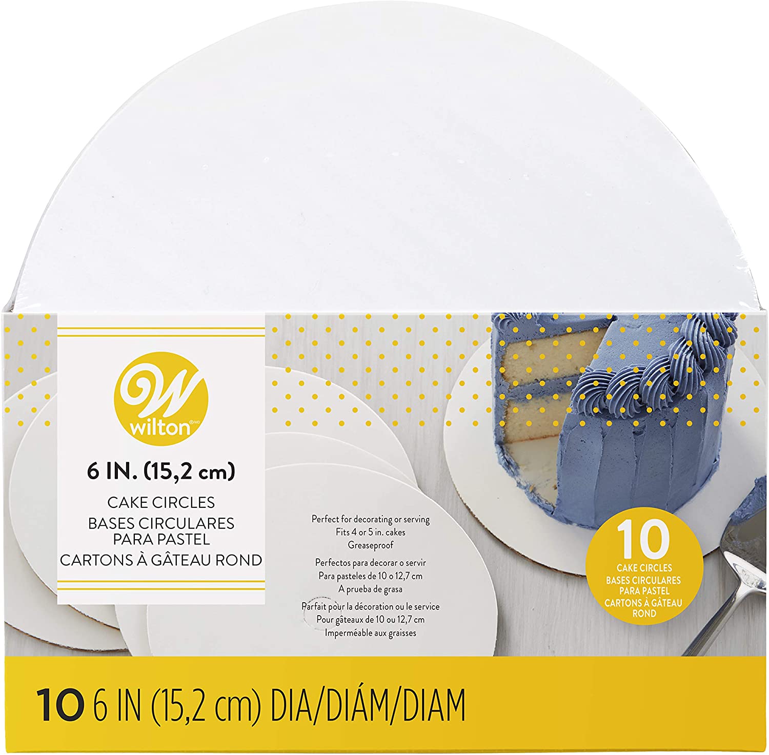 Wilton 15.24 cm (6-Inch) Cake Circles - 10 Pack