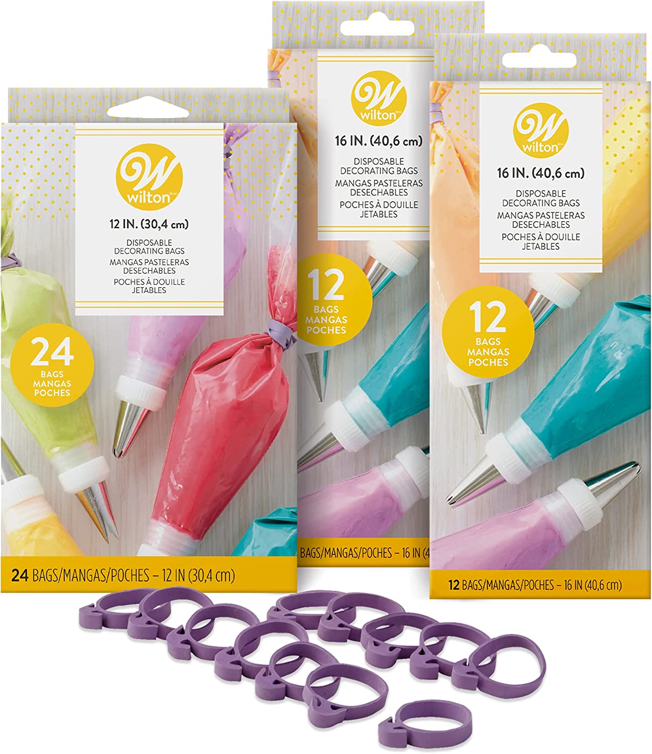 Wilton 16 Inch Disposable Decorating Bags, Pack of 12, 0