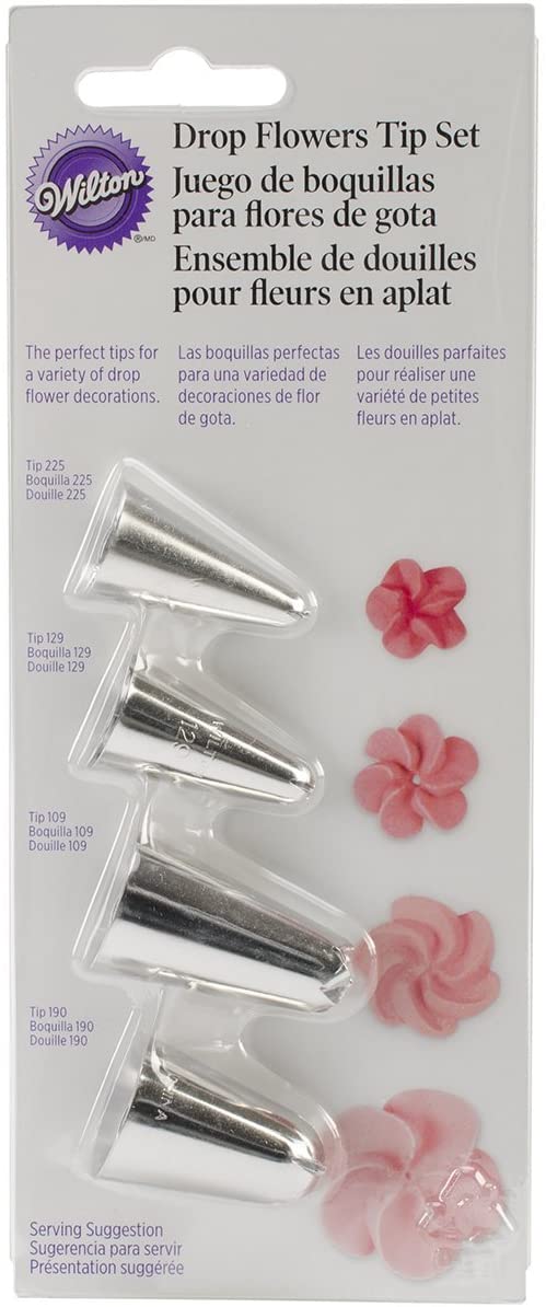 Wilton 4-Piece Drop Flowers Tip Set