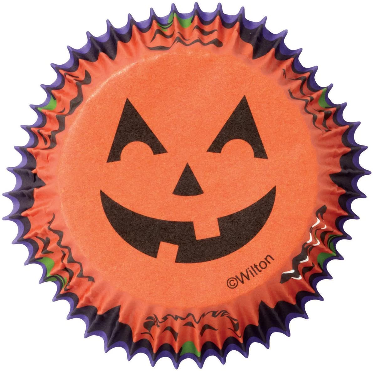 Wilton 5 cm 2-Inch Round 75-Piece Jack-O-Lantern Standard Baking Case