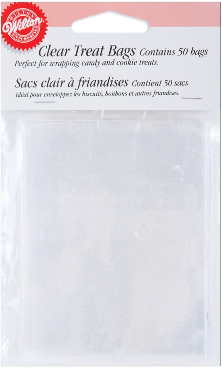 Wilton 50 Count Clear Treat Bags,7.6cmX10cm