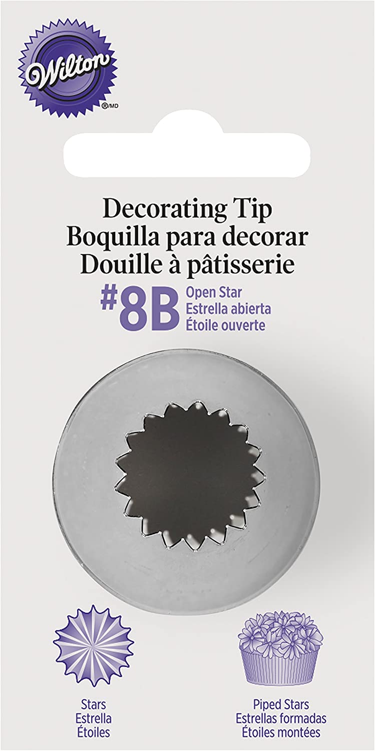 Wilton 8B Spritzbeutelaufsatz Open Star Tip – Silver