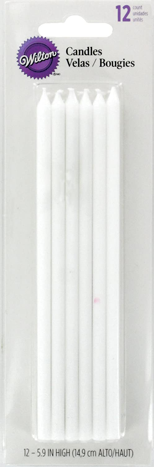Wilton Long Birthday Candle - White