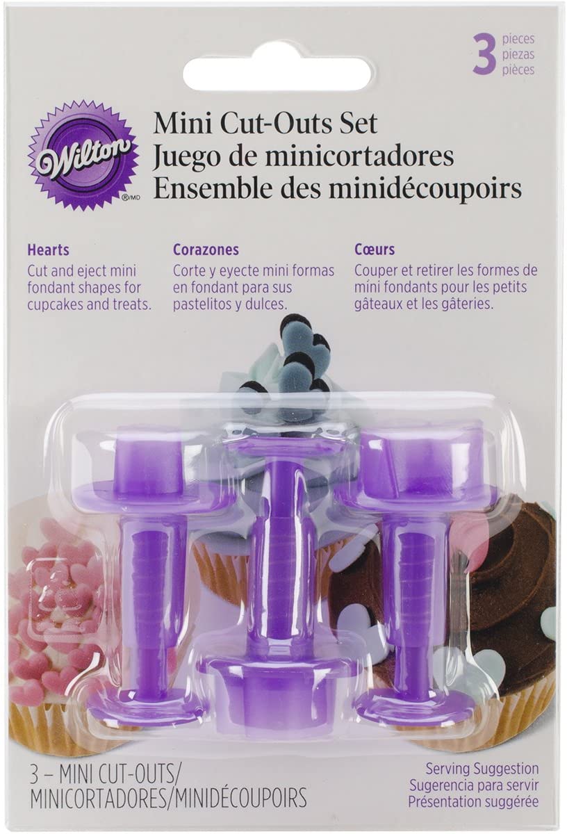 Wilton Mini Three Hearts Fondant Cut-Outs Set
