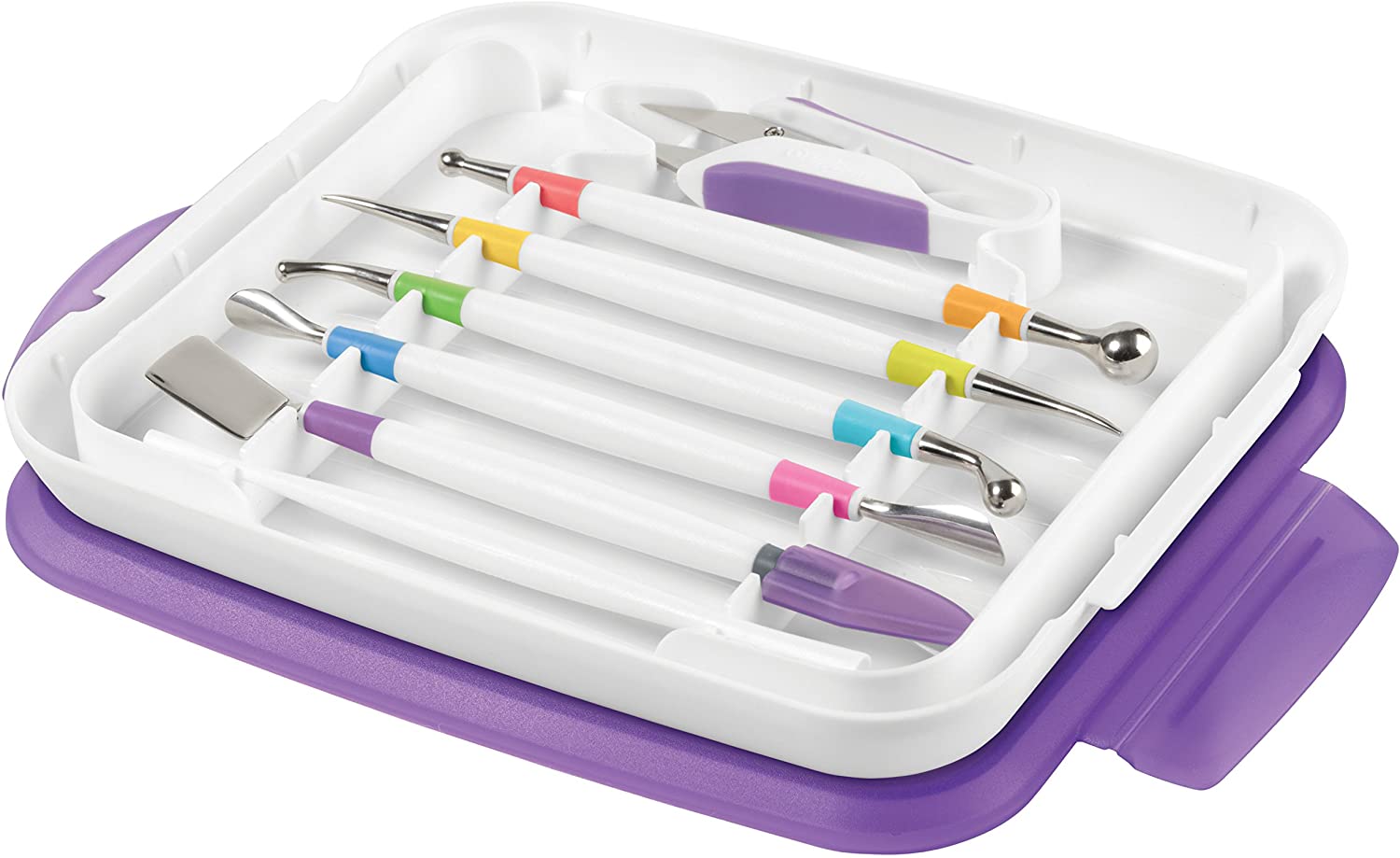 Wilton 1907-1276 Fondant Tool Modelling 3D Figures 8 Piece Cake Decorating Tool Set Stainless Steel