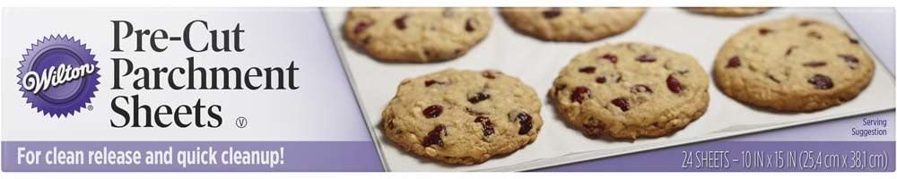 Wilton Pre-Cut Greaseproof Sheets White (Pack of 24)
