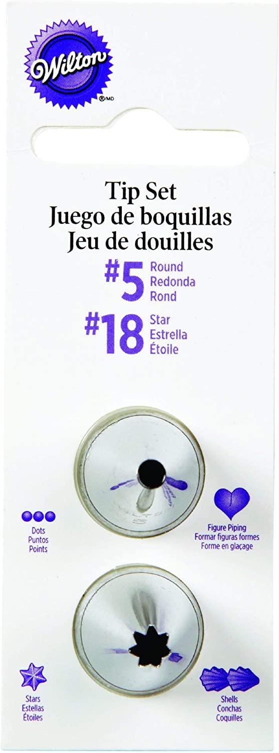 Wilton Round 5 Star 18 Tip Set)