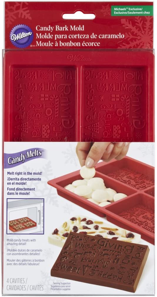 Wilton Silicone Mold Christmas Candy Bark 4 Cup Other, Multi Coloured