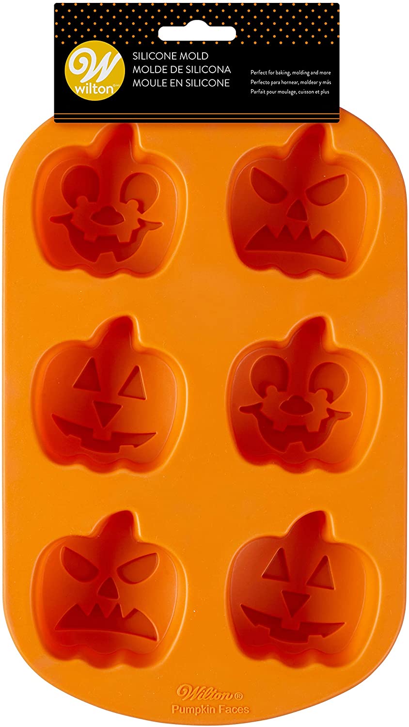 Wilton Six Hole Jack-o-Lanterns Silicon Mould