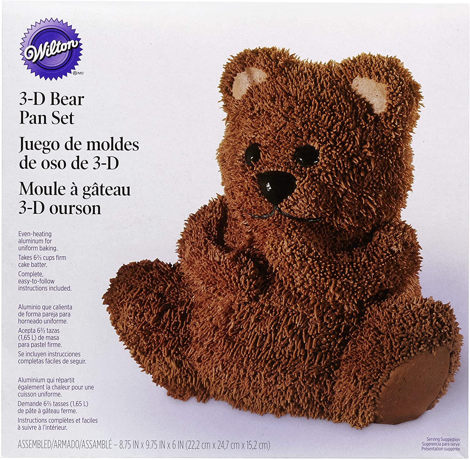 Wilton Stand Up Cake Pan Cuddly Bear 9.5\"X8.625\" W2105603
