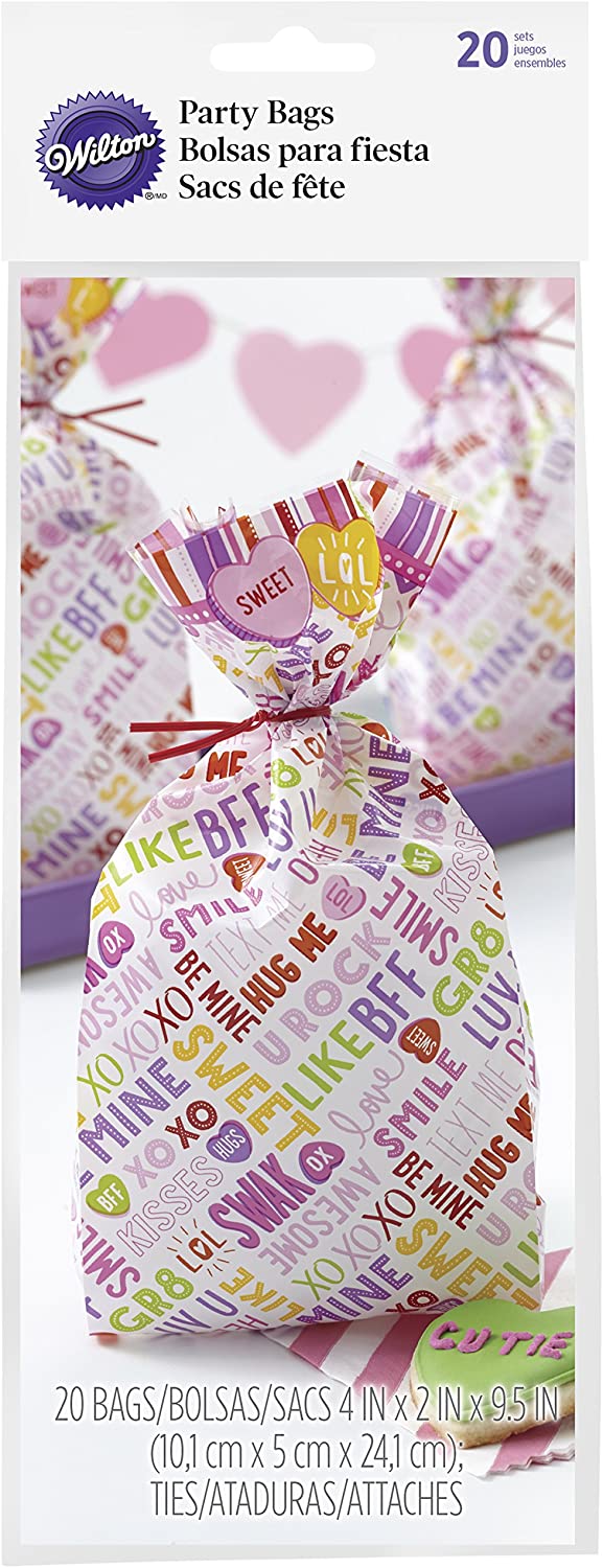 Wilton Sweet Talk Treat Bags, Pack of 20, Multi-Coloured