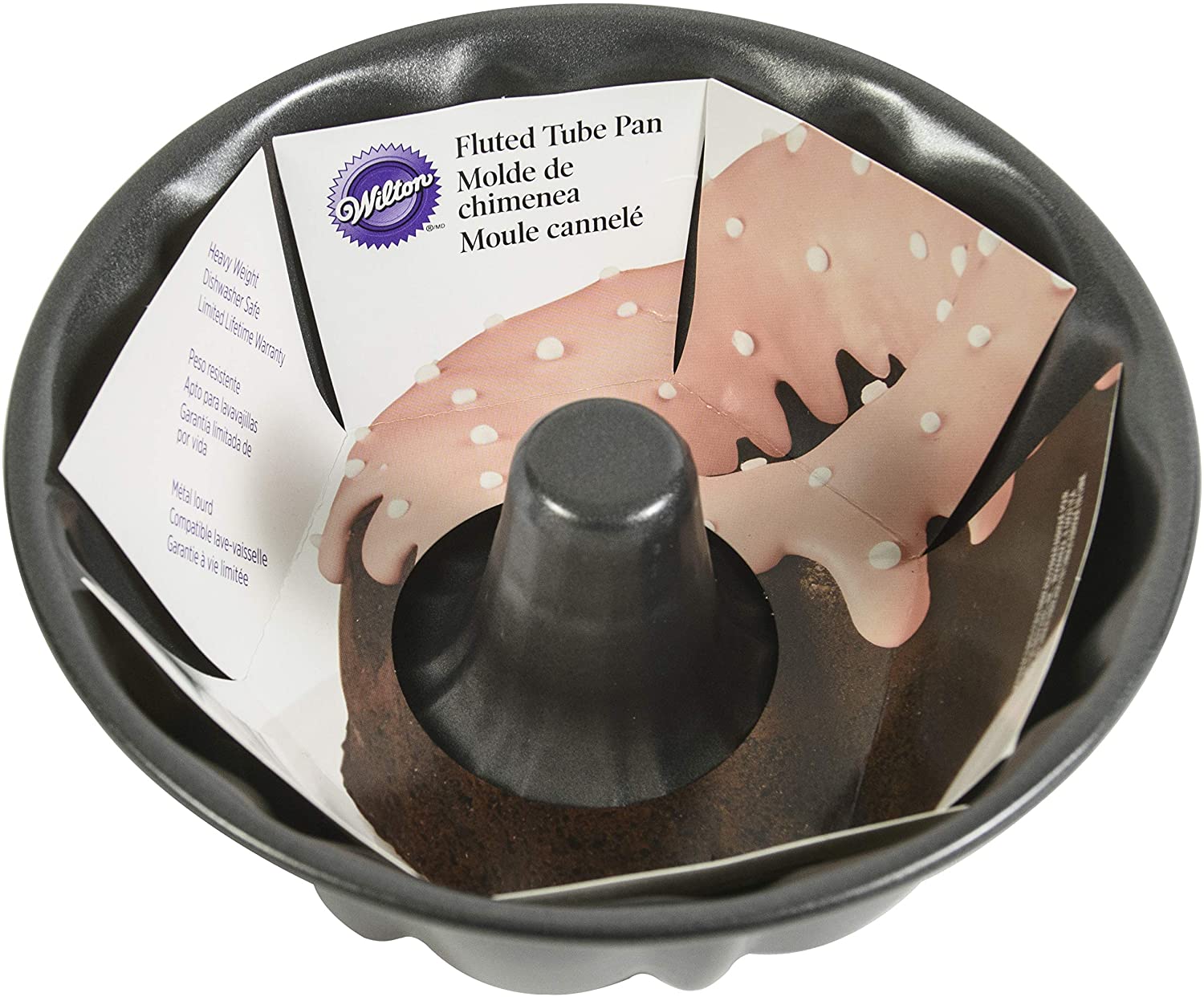 Wilton 6\" Fluted Tubular Shape, Steel, Grey, 6.58 x 17.09 x 17.09 cm