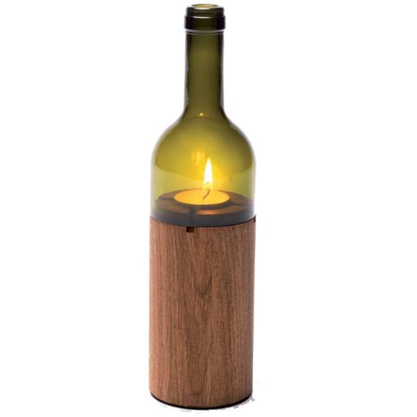 Oak Green Tealight Wine Light by Side by Side at