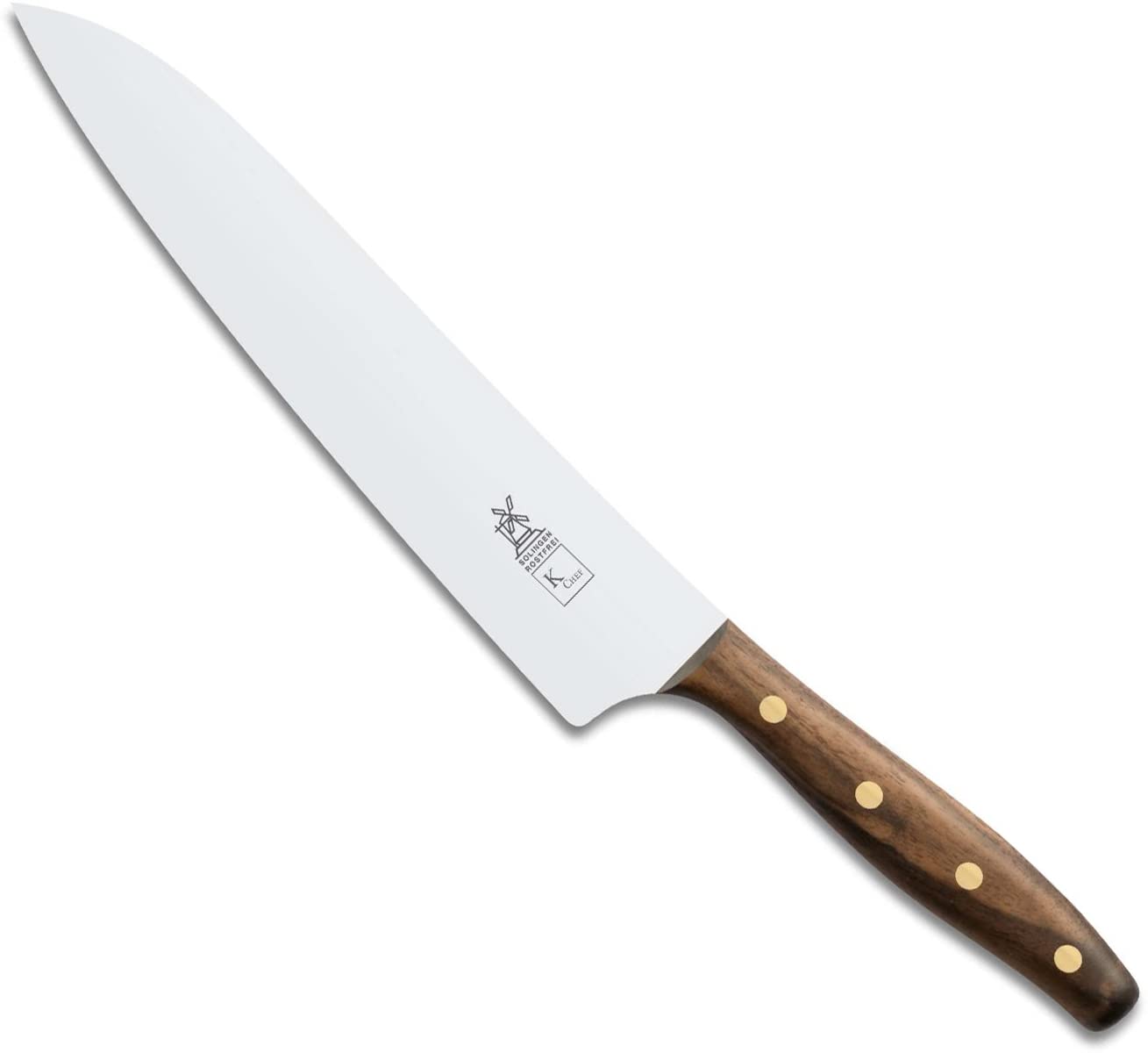 Herder Windmuhlenmesser Windmill\'s Knife Chef\'s Knife 22.5 cm K Walnut – Stainless Steel