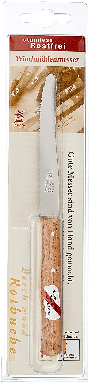 Herder Windmuhlenmesser Herder Windmühlenmesser Knife, wood, beech, blade 11.1 cm with serrated edge.