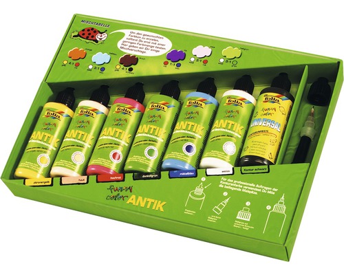 Window Color Set Funny Color Antique Professional Set 7-piece