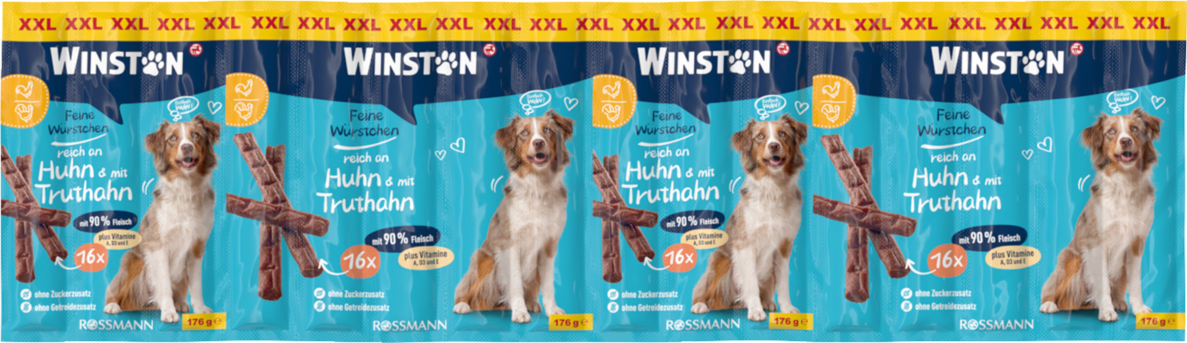 Winston Fine Sausages rich in chicken & with turkey 176g
