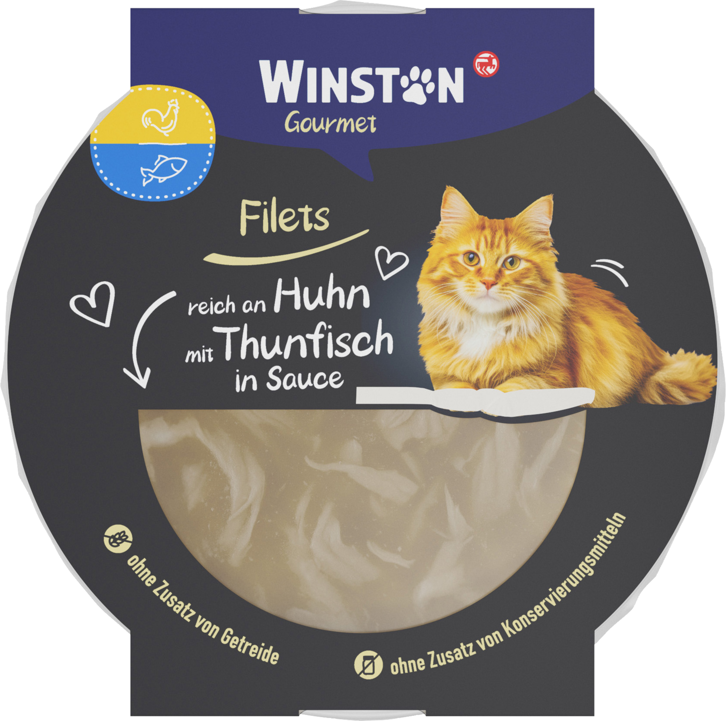 Winston Gourmet Fillets rich in chicken with tuna in sauce 60g