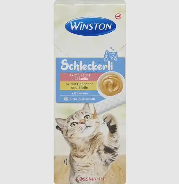 Winston Schleckerli 4x with salmon & inulin, 4x with chicken & biotin