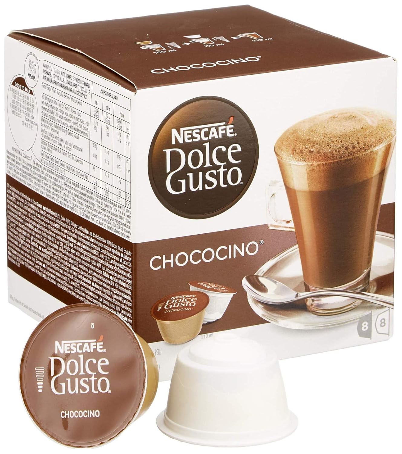 NESCAFÉ Dolce Gusto Chococino Drinking Chocolate Fine Cocoa Flavor (16 Capsules), 270 g
