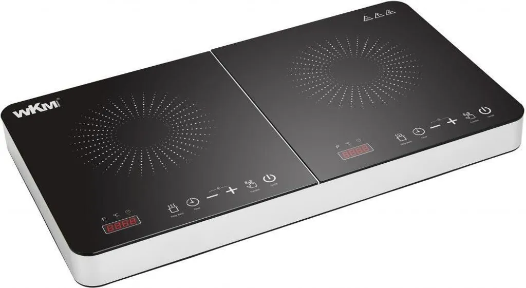 WKM Double Induction Hob Cooking Plates 2000W+1500W DIC-3500.2 black/silver