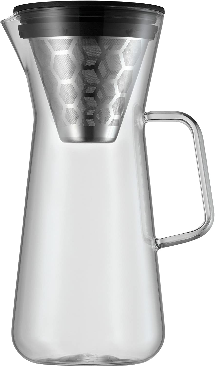 WMF CoffeeTime Pour Over Coffee Maker 900 ml for 6 Cups AromaHoneycomb Filter Jug Height 27 cm Heat Resistant Glass Coffee Pot