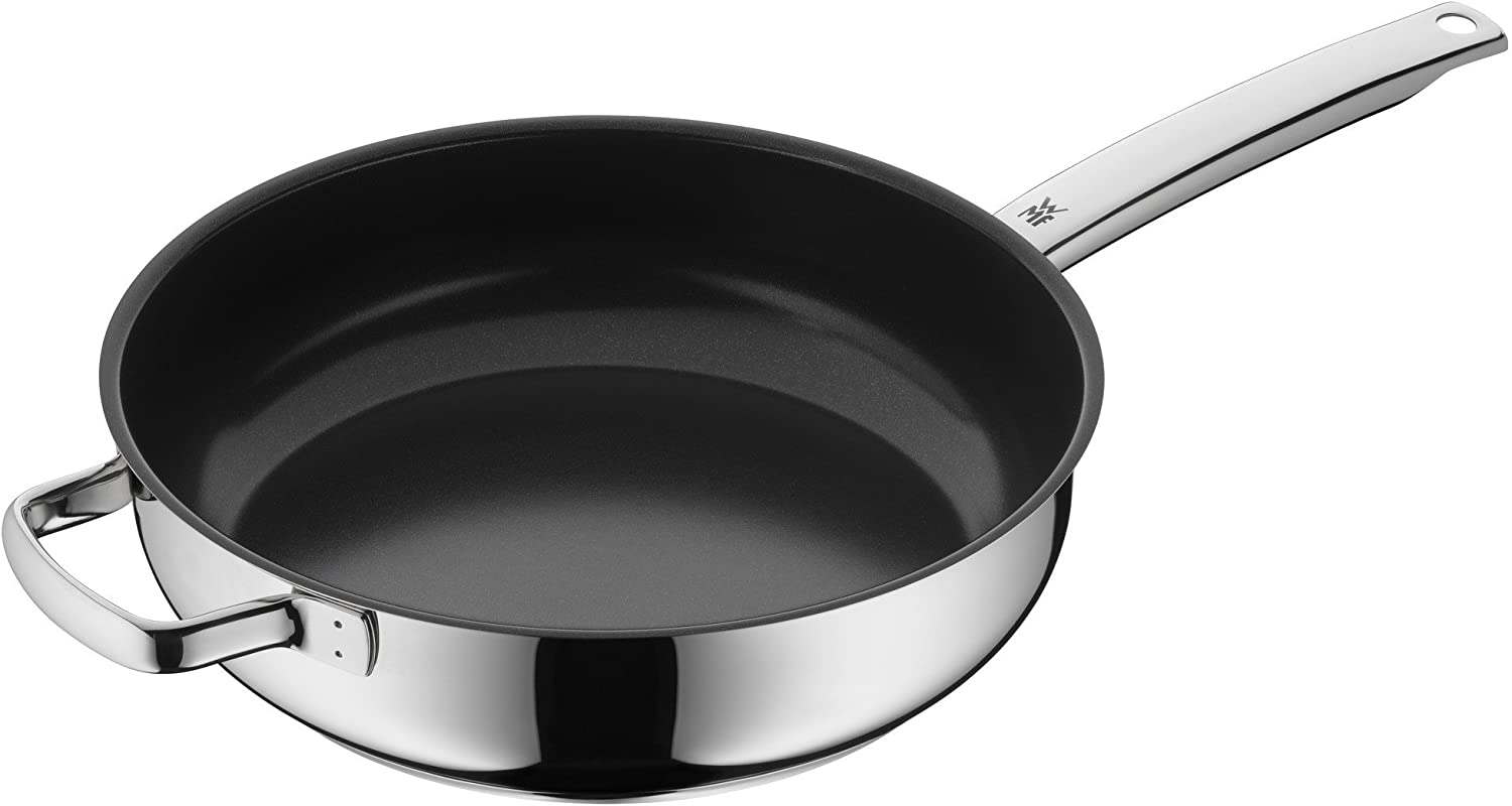 WMF Durado braising pan 28 cm, Cromargan stainless steel coated, ceramic coating, high rim, induction, ovenproof, PFOA-free