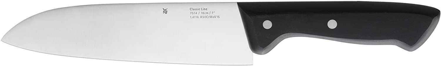 WMF Classic Line Santoku Knife, 31.5 cm, Special Blade Steel, Plastic Handle, Blade 18 cm