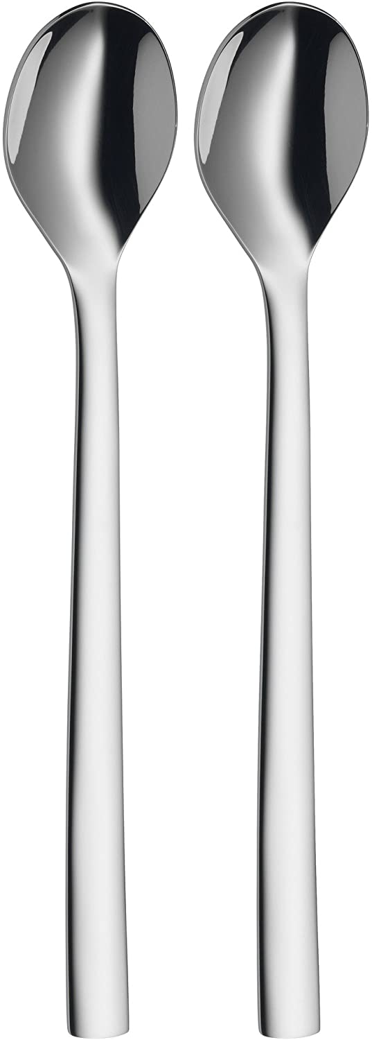 WMF 2-Piece 18/ 10 Stainless Steel 19 cm Nuova Yoghurt Spoon Set, Silver