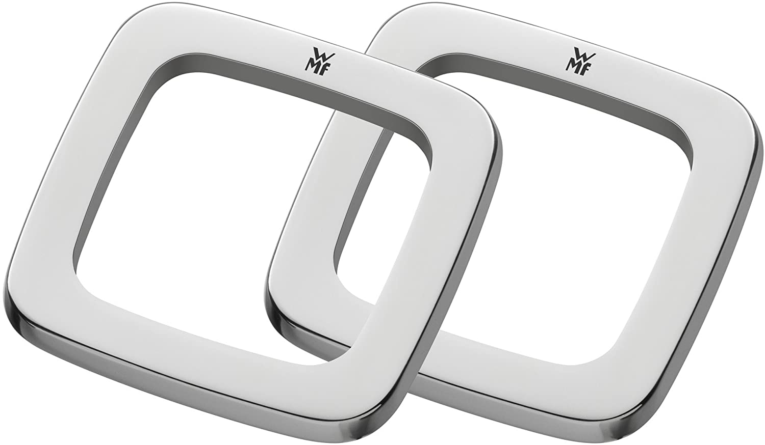 WMF 2-Piece 18/ 10 Stainless Steel Stratic Napkin Ring Set, Silver
