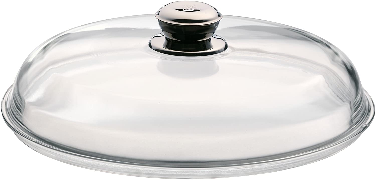 WMF 32 cm Stainless Steel Jumbo Glass Lid Oven Pan