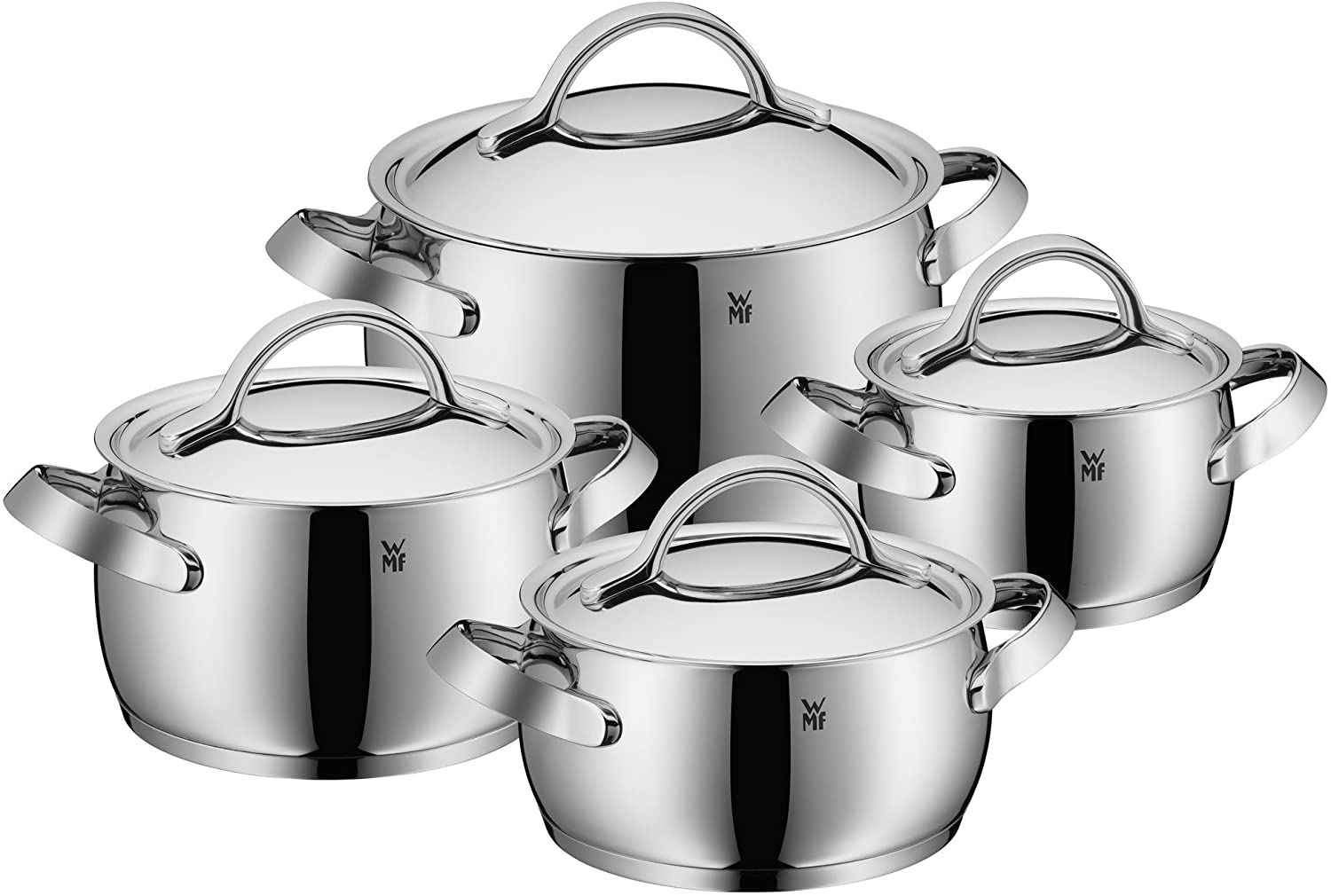WMF 4-Piece 18/ 10 Stainless Steel Concento Cookware Set, Silver