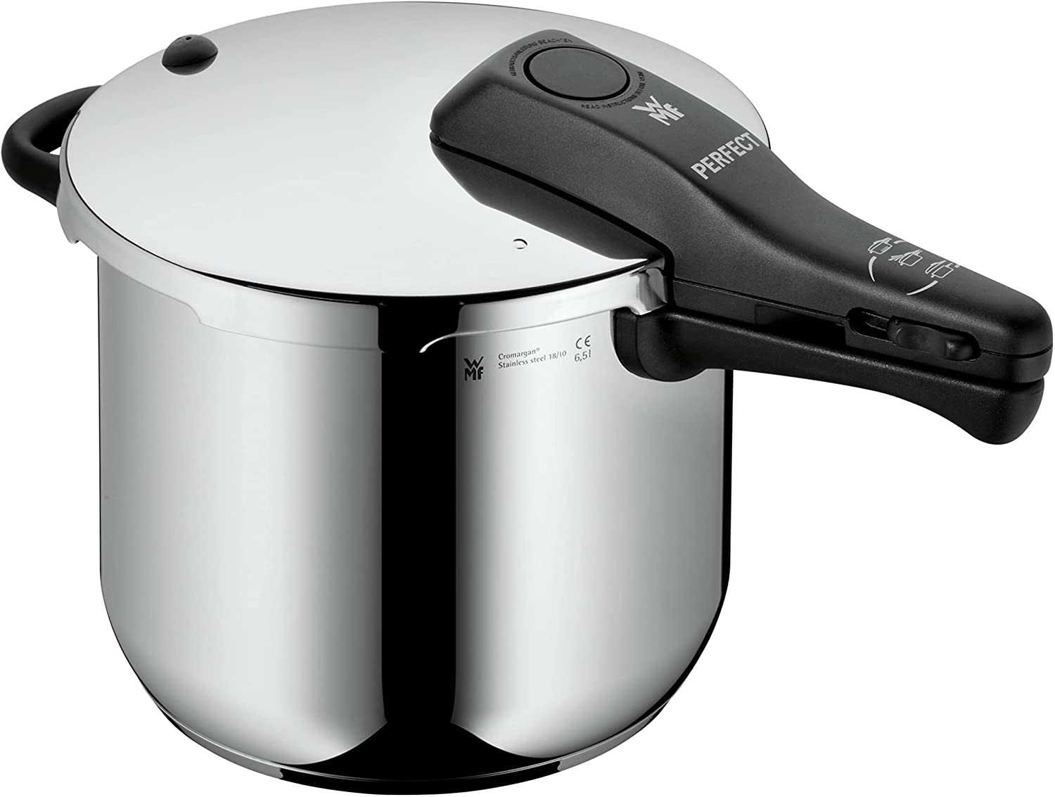 WMF Perfect Pressure cooker 6,5l without insert Ø 22cm internal scaling Cromargan stainless steel suitable for induction