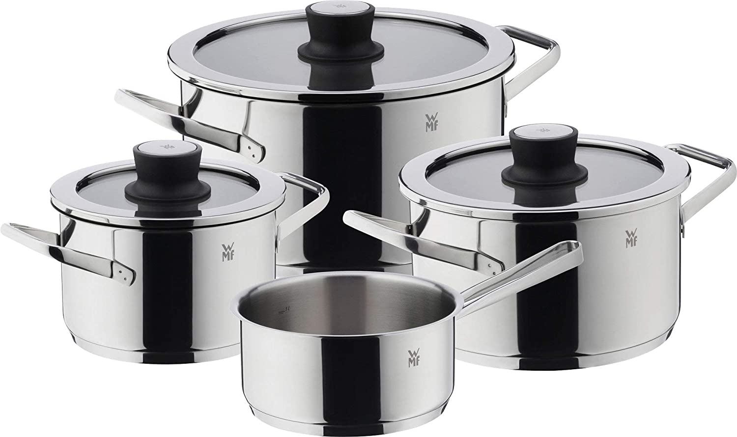 WMF 7-Piece Pot Set 18/0 stainless steel, grey