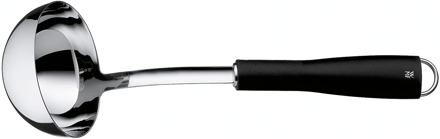 WMF Black Line Ladle, 30 cm, Ladle, Cromargan Stainless Steel, Soft Touch Handle, Dishwasher Safe