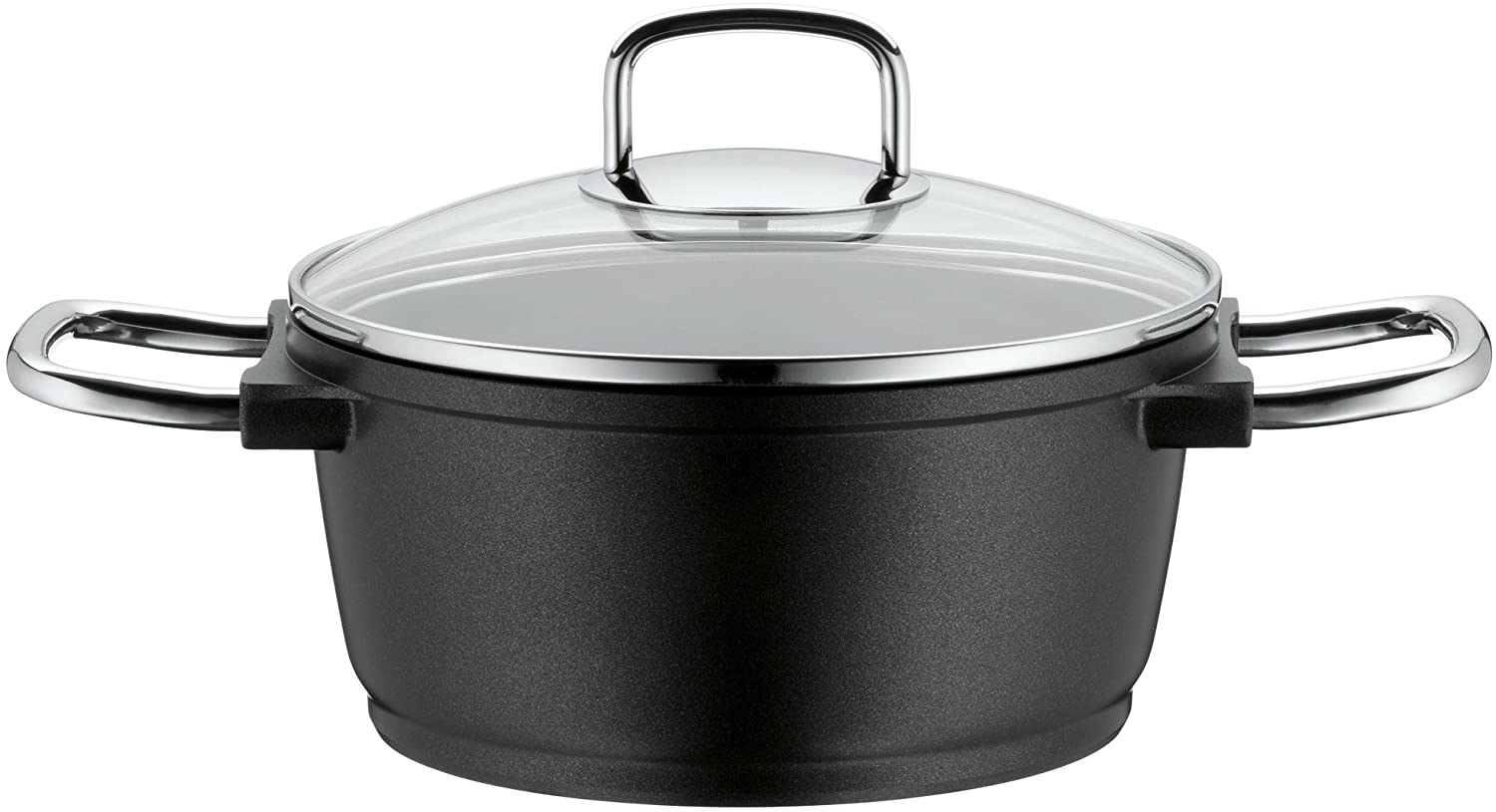 WMF Bueno Induction Cooking Pot Large 20 cm Glass Lid Induction 2.5 L Cast Aluminium Coated