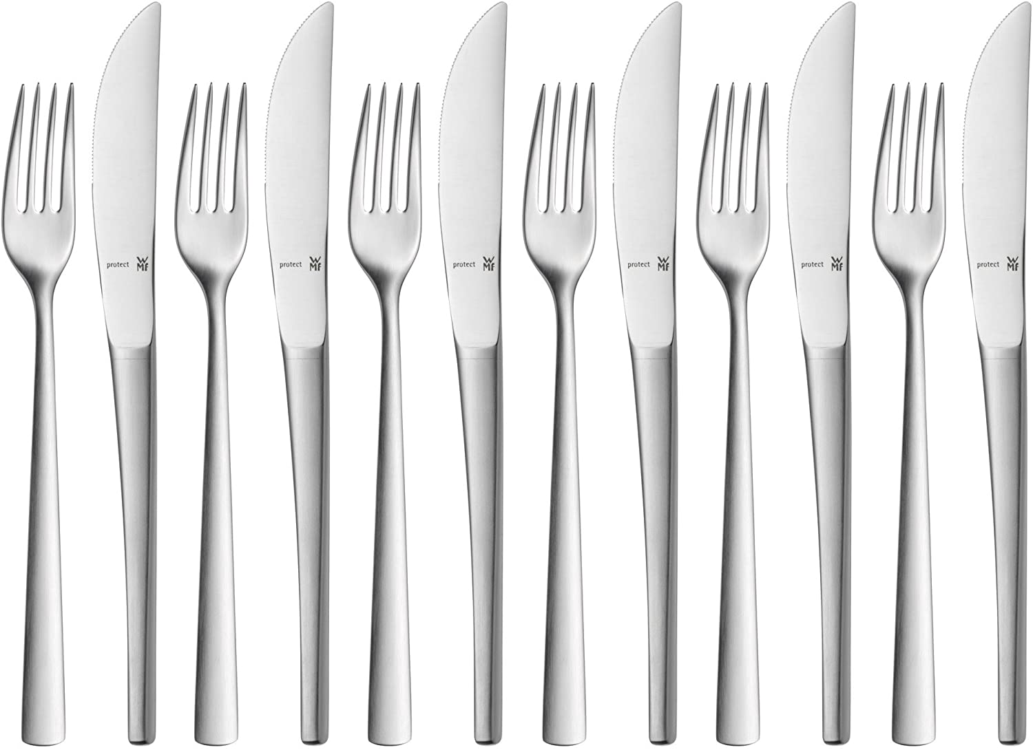 WMF Corvo Cutlery Dessert Set/FrÃ ¼ hstÃ ¼ Cksbesteck 12 – Cromargan Protect Stainless Steel
